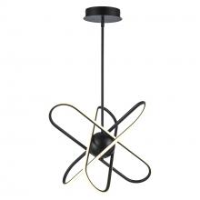 Trans Globe MDN-1586 BK - 21" LED PENDANT-ATOM BURST MED